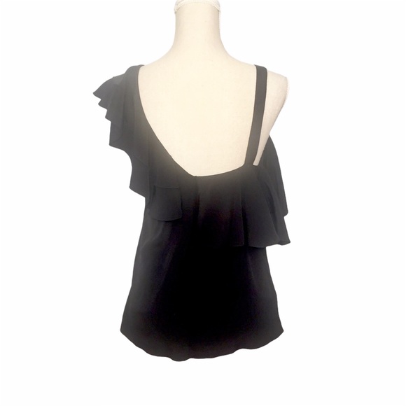 Proenza Schouler Ruffle One Shoulder Silk Tank Top - Picture 6 of 9